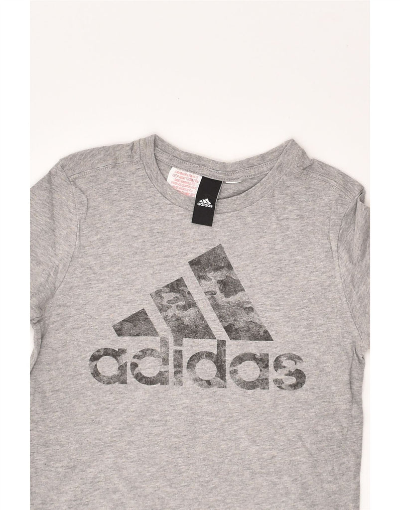 ADIDAS Boys Graphic T-Shirt Top 4-5 Years Grey | Vintage Adidas | Thrift | Second-Hand Adidas | Used Clothing | Messina Hembry 