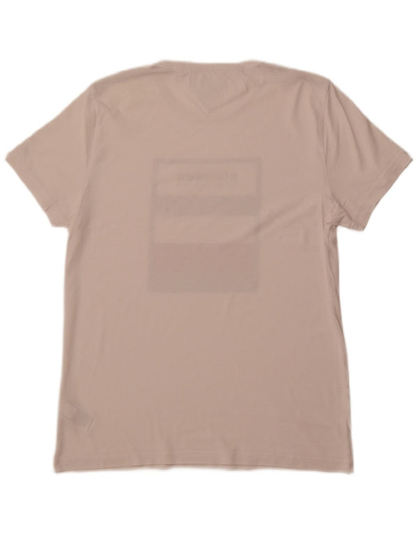 TOMMY HILFIGER Mens Graphic T-Shirt Top Large White Cotton