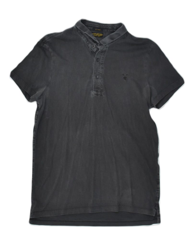 ALL SAINTS Mens Polo Shirt Medium Black Cotton | Vintage All Saints | Thrift | Second-Hand All Saints | Used Clothing | Messina Hembry 