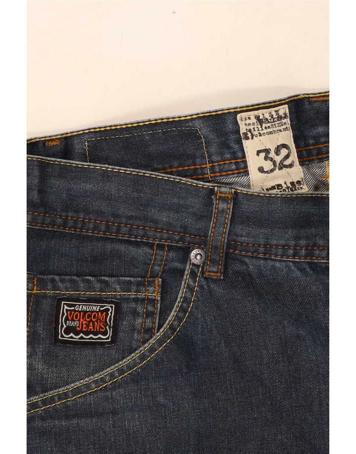 Volcom Mens Straight Jeans W32 L31 Navy Blue Cotton