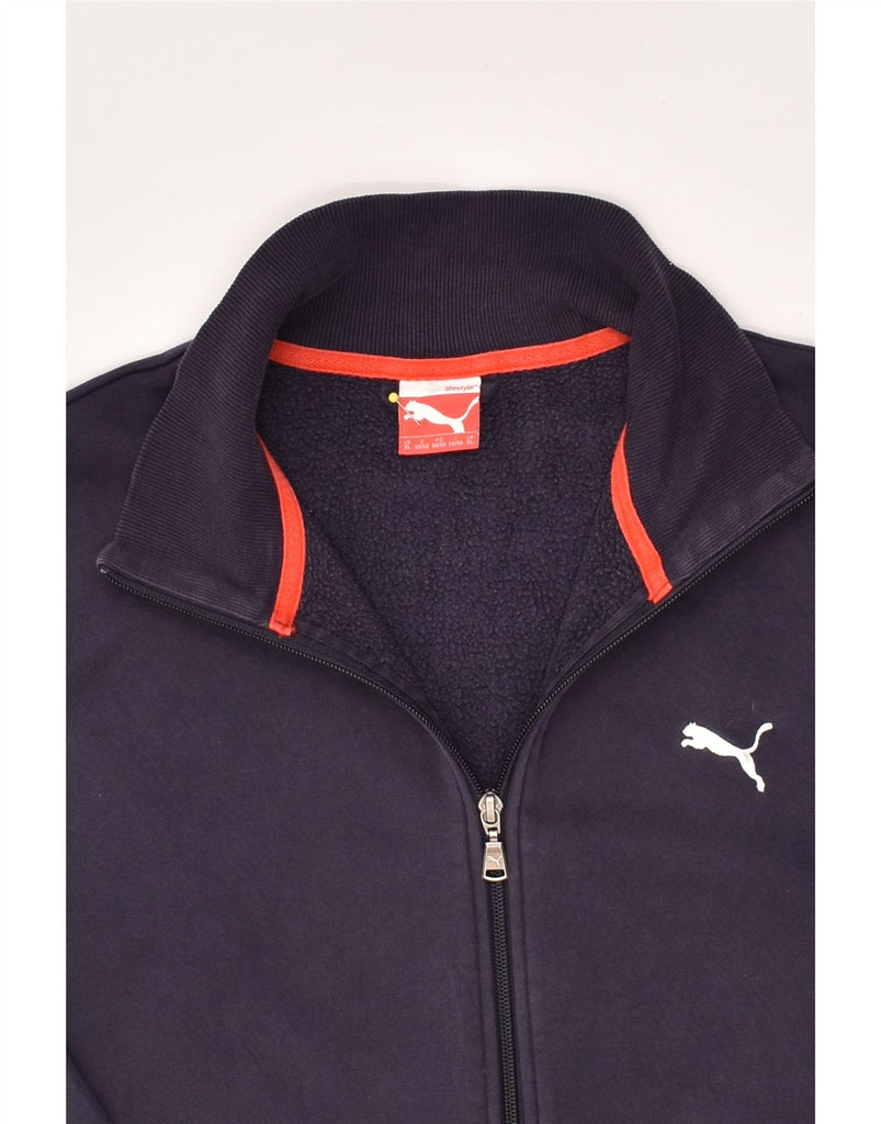 PUMA Mens Tracksuit Top Jacket XL Navy Blue Cotton | Vintage Puma | Thrift | Second-Hand Puma | Used Clothing | Messina Hembry 