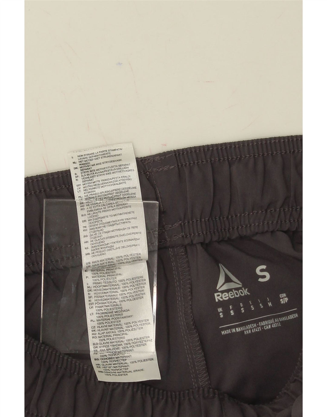 REEBOK Mens Tracksuit Trousers Joggers Small  Grey Polyester Vintage Reebok and Second-Hand Reebok from Messina Hembry 