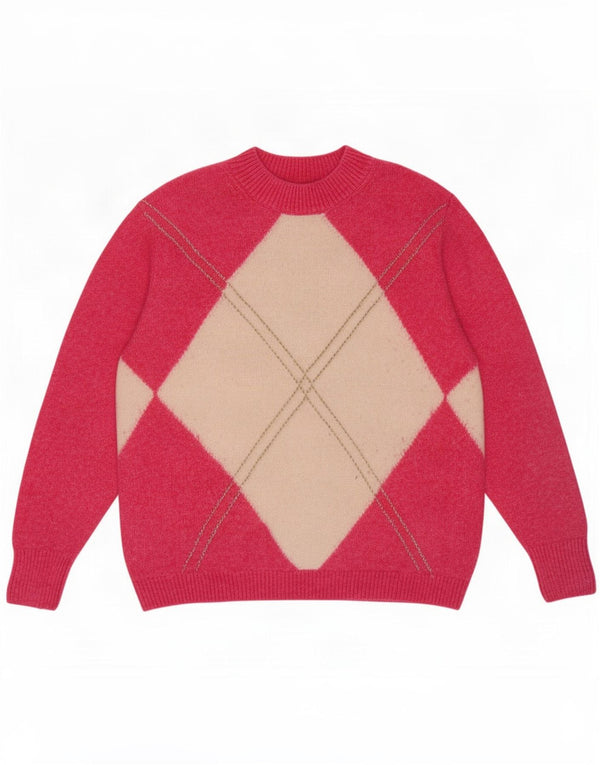 Marks & Spencer Womens Turtle Neck Jumper Sweater UK 14 Medium Pink