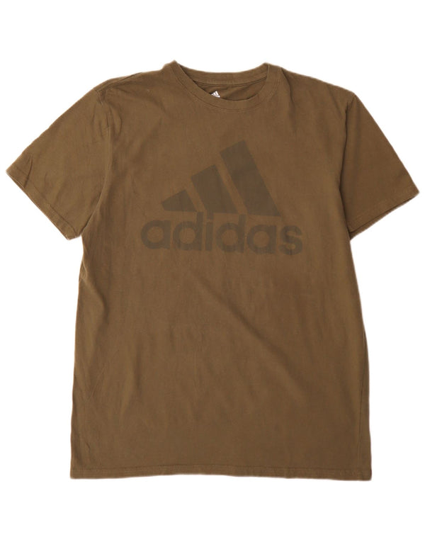 Adidas Mens Golf Graphic T-Shirt Top Large Khaki Cotton