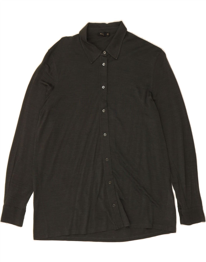 MASSIMO DUTTI Womens Shirt UK 14 Medium Grey Lyocell Vintage Massimo Dutti and Second-Hand Massimo Dutti from Messina Hembry 
