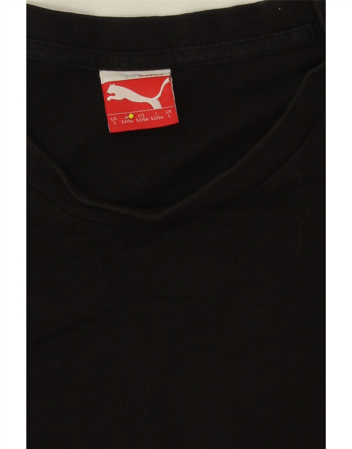 PUMA Mens Top Long Sleeve Large Black Cotton Vintage Puma and Second-Hand Puma from Messina Hembry 