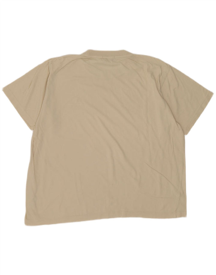 Trussardi Mens T-Shirt Top Small Beige Cotton