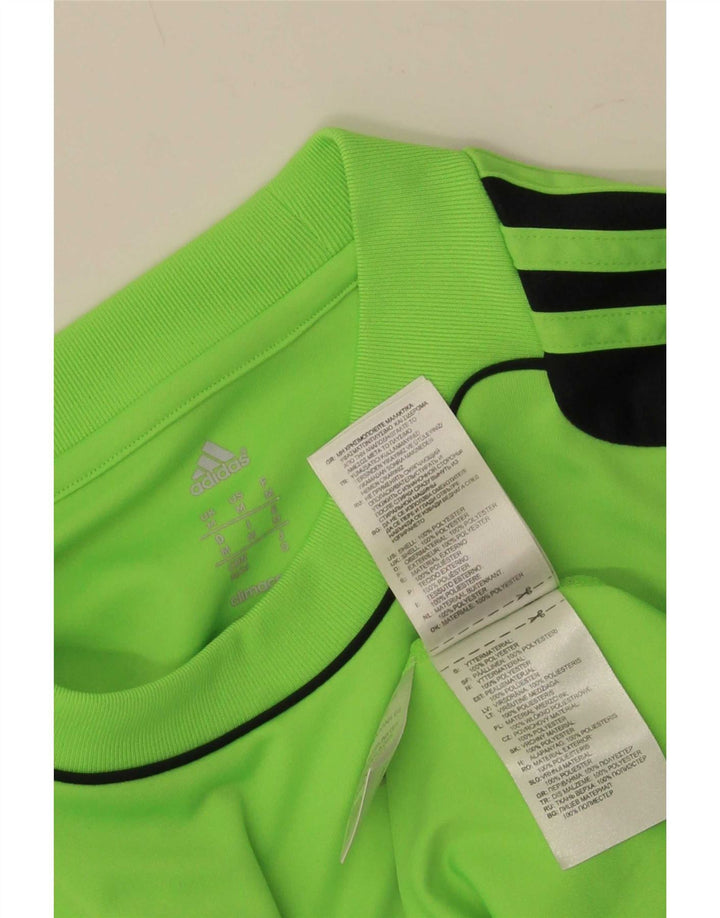 Adidas Mens Climacool Top Long Sleeve Medium Green Colourblock Polyester