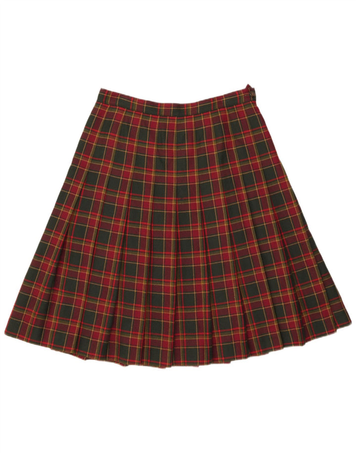 Steinbock Womens Knife Pleated Skirt W32 Large  Red Check