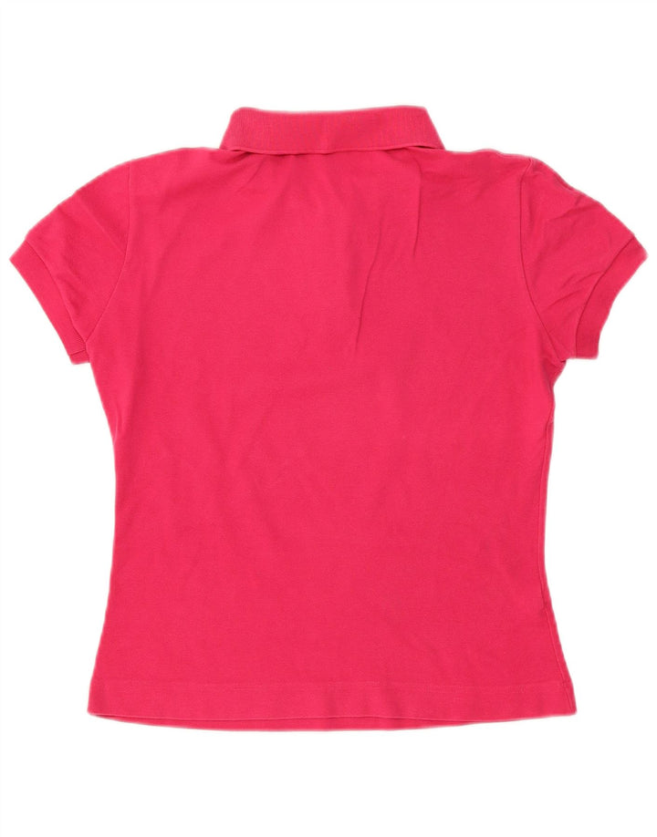 Lacoste Womens Polo Shirt Size 42 Large Pink Cotton