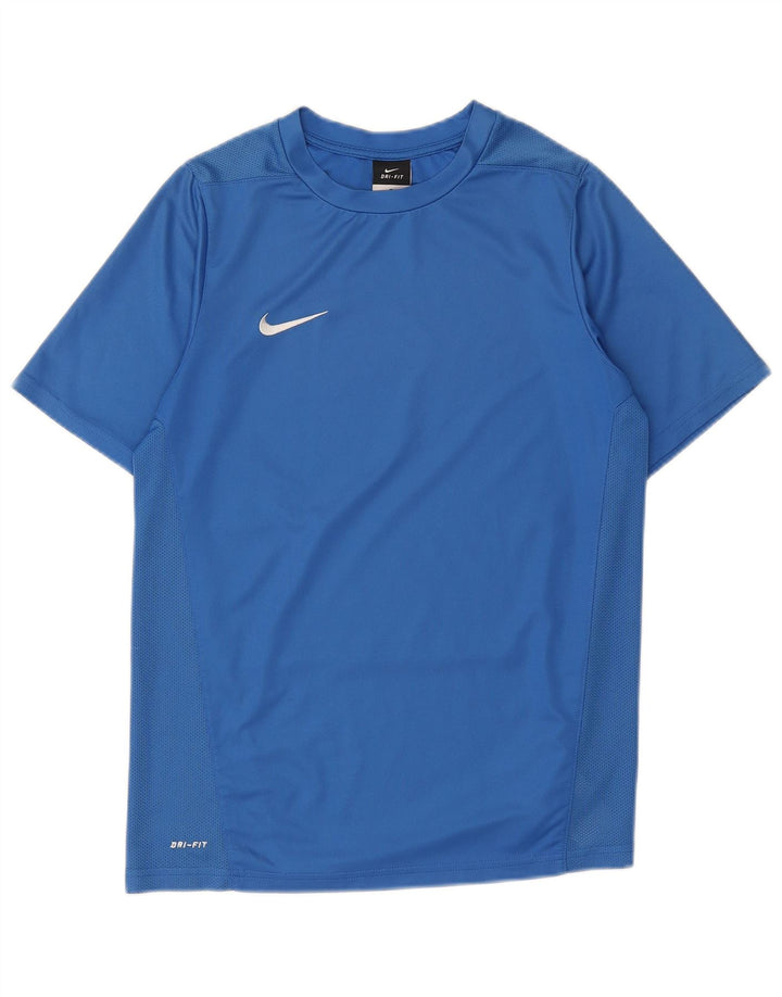 Nike Boys Dri Fit T-Shirt Top 13-14 Years XL Blue Polyester