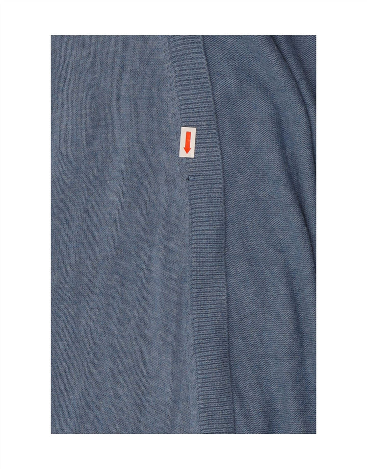 EDDIE BAUER Womens Open Cardigan Sweater UK 14 Medium Blue Cotton Vintage Eddie Bauer and Second-Hand Eddie Bauer from Messina Hembry 