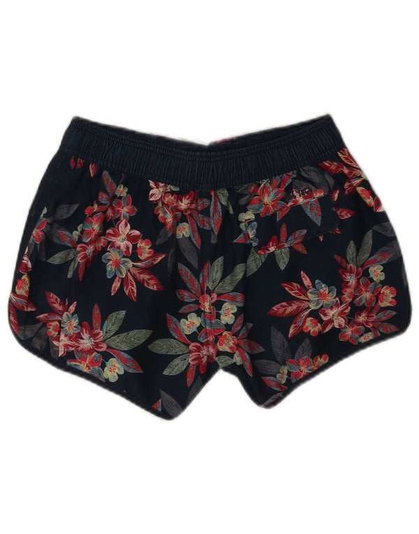 Fat Face Womens Swimming Shorts UK 8 Small Navy Blue Floral Polyester