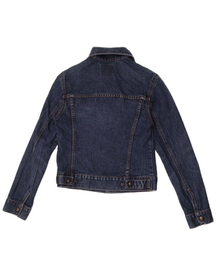Zu Elements Womens Crop Denim Jacket IT 40 Small Blue Cotton