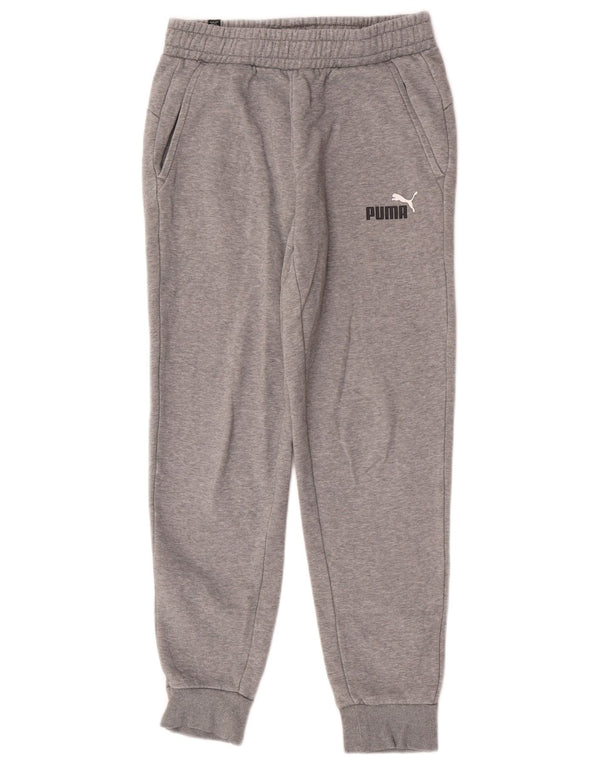 Puma Mens Tracksuit Trousers Joggers Small Grey Flecked Cotton