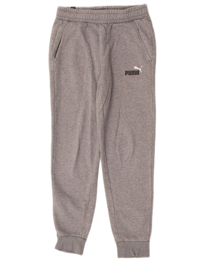 Puma Mens Tracksuit Trousers Joggers Small Grey Flecked Cotton