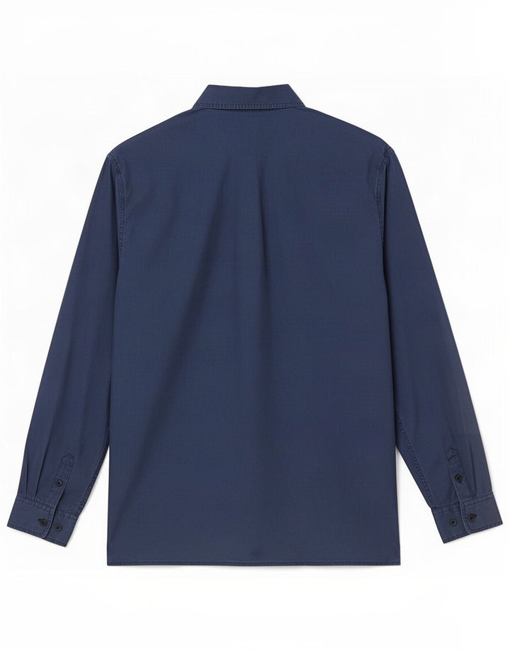 Vintage Womens Shirt UK 14 Medium Navy Blue Silk