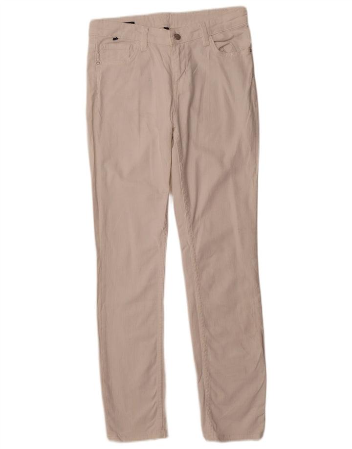 CREW CLOTHING Womens Slim Casual Trousers UK 12 Medium W30 L29 White