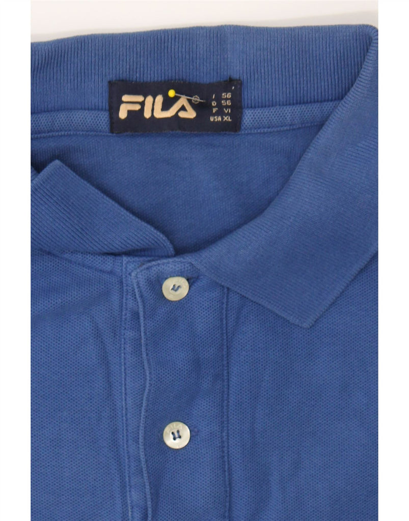 FILA Mens Polo Shirt IT 56 XL Blue Vintage Fila and Second-Hand Fila from Messina Hembry 