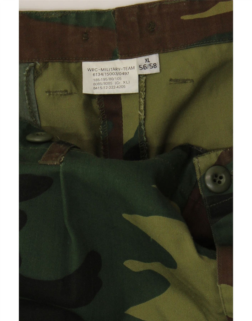 VINTAGE Mens Military Straight Cargo Trousers XL W40 L29 Green Camouflage Vintage Vintage and Second-Hand Vintage from Messina Hembry 