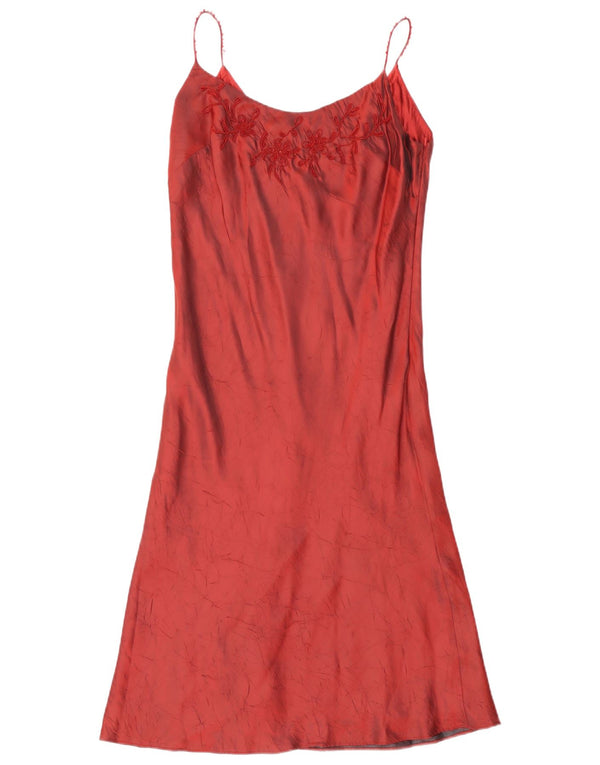 Demetrios Womens Evening Sheath Dress UK 16 Large Burgundy Floral