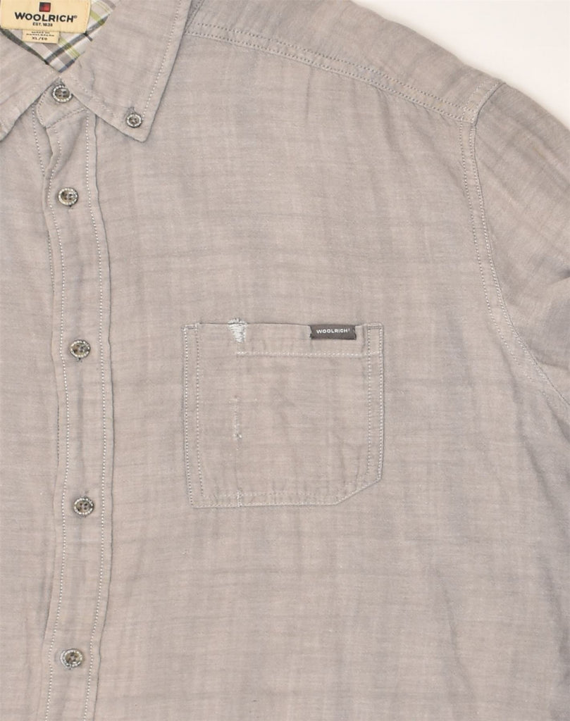 WOOLRICH Mens Shirt XL Grey Cotton | Vintage Woolrich | Thrift | Second-Hand Woolrich | Used Clothing | Messina Hembry 