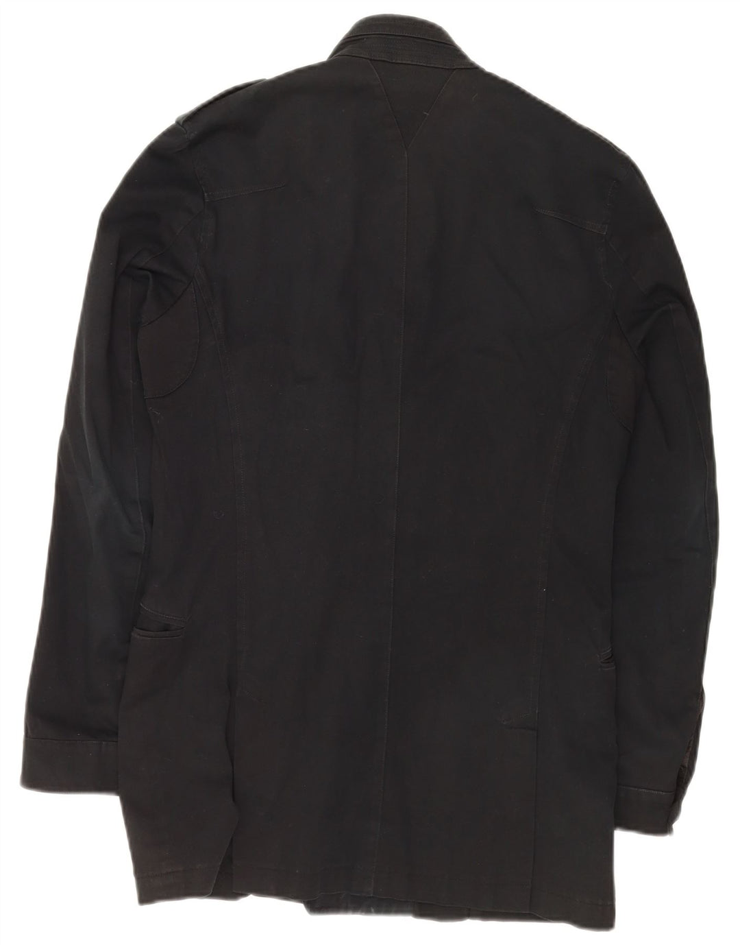 Reiss Mens Military Jacket UK 36 Small Black Cotton
