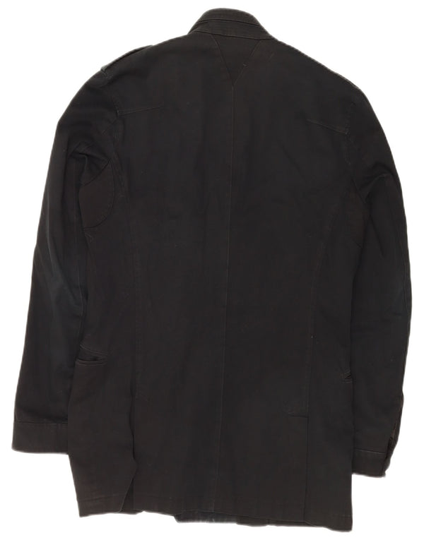 Reiss Mens Military Jacket UK 36 Small Black Cotton