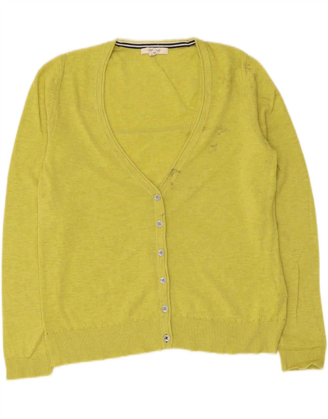 White Stuff Womens Cardigan Sweater UK 10 Small Green Cotton