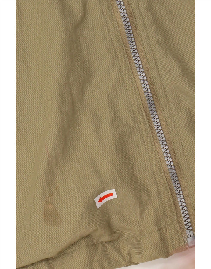 Diadora Mens Hooded Loose Fit Rain Jacket UK 40 Large Beige Polyamide