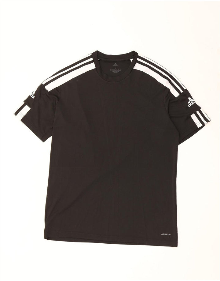 Adidas Mens Aeroready T-Shirt Top Large Black Colourblock Polyester