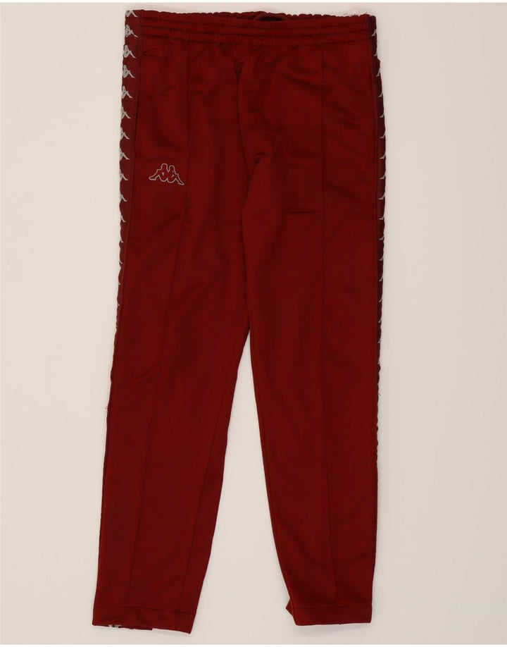 Kappa Mens Graphic Tracksuit Trousers Small Burgundy Polyester
