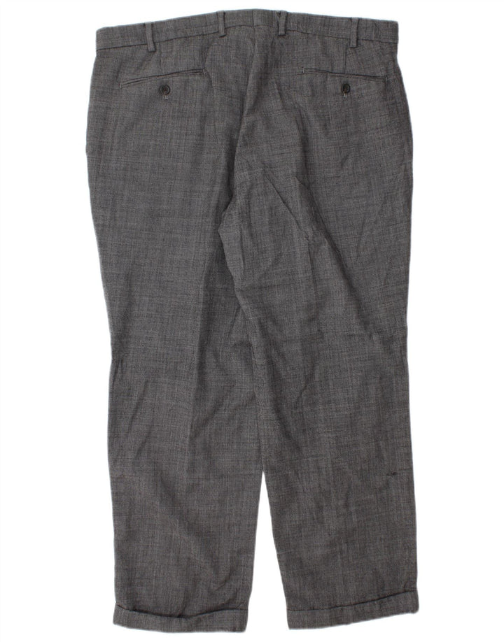 CHAPS Mens Pegged Suit Trousers W38 L29 Grey Wool