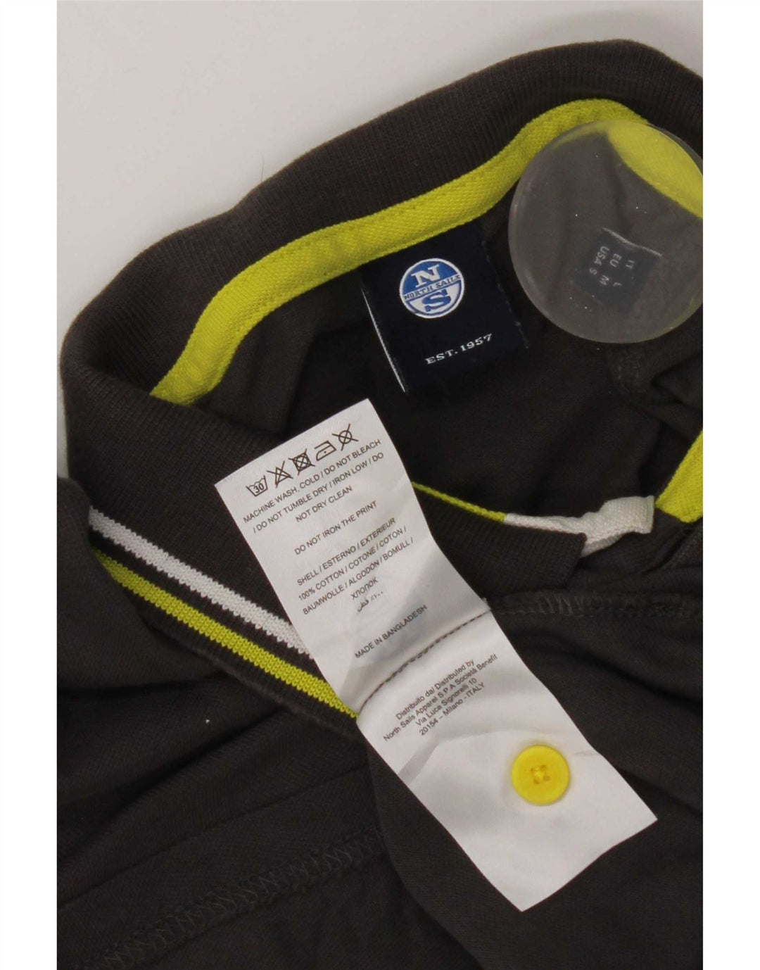 North Sails Mens Polo Shirt Medium Grey Cotton
