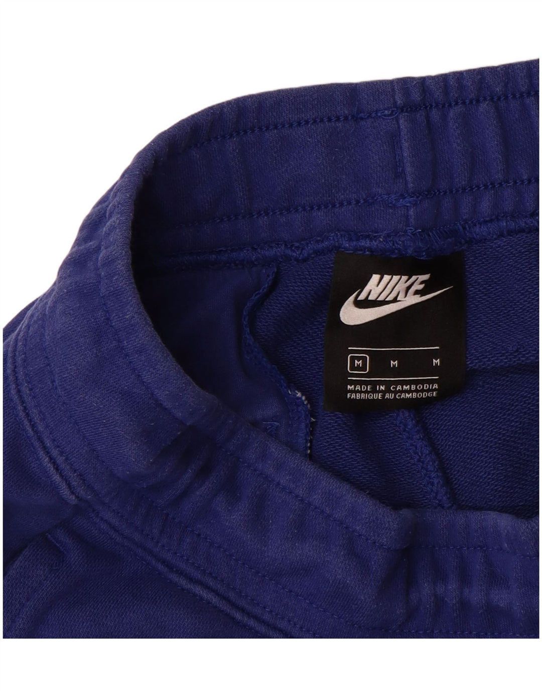 NIKE Womens Tracksuit Trousers Joggers UK 12 Medium  Blue Cotton