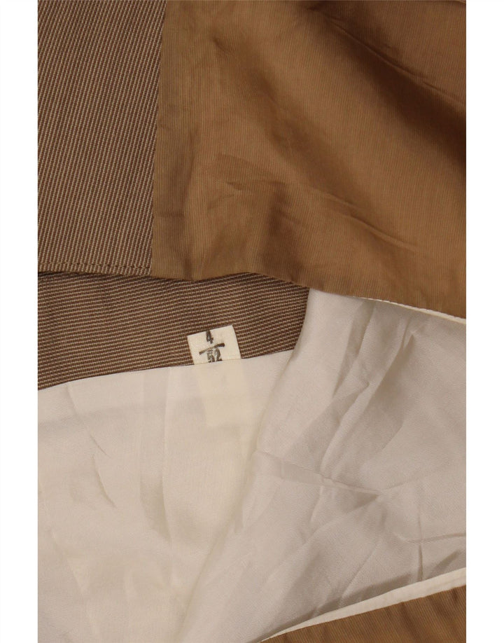 Vintage Mens Waistcoat IT 52 Large Brown Pinstripe