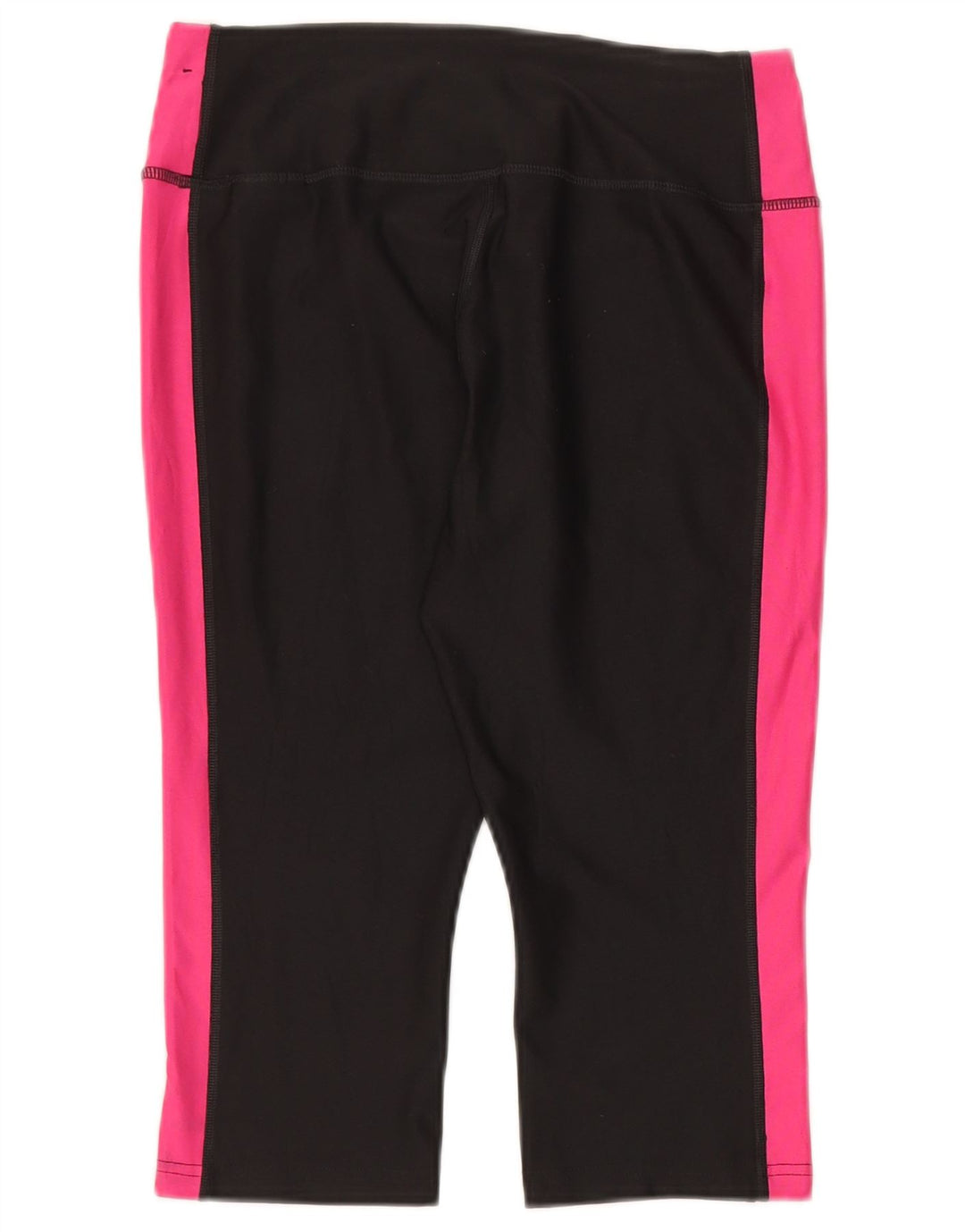 Nike Womens Dri Fit Capri Leggings UK 14 Medium Black Colourblock Polyester