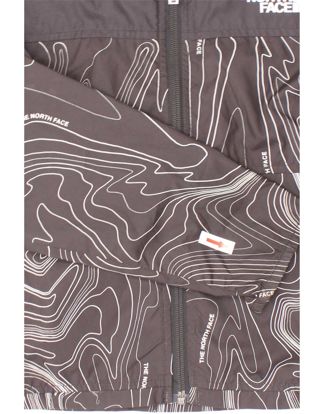 The North Face Boys Graphic Hooded Rain Jacket 7-8 Years Small Black