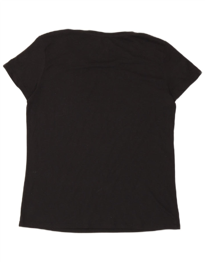 LOTTO Womens T-Shirt Top UK 16 Large Black