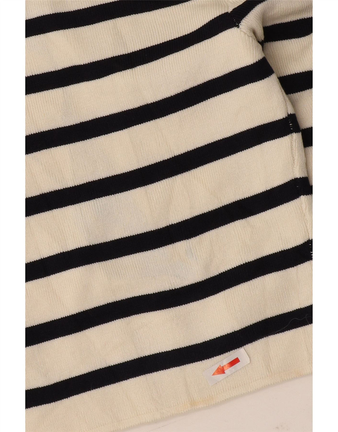 Zara Womens Crop Top Long Sleeve UK 8 Small White Striped Viscose