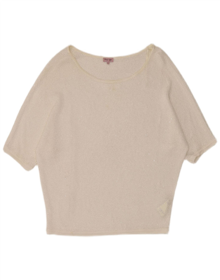 Phase Eight Womens Oversized Boat Neck Jumper Sweater UK 14 Medium White