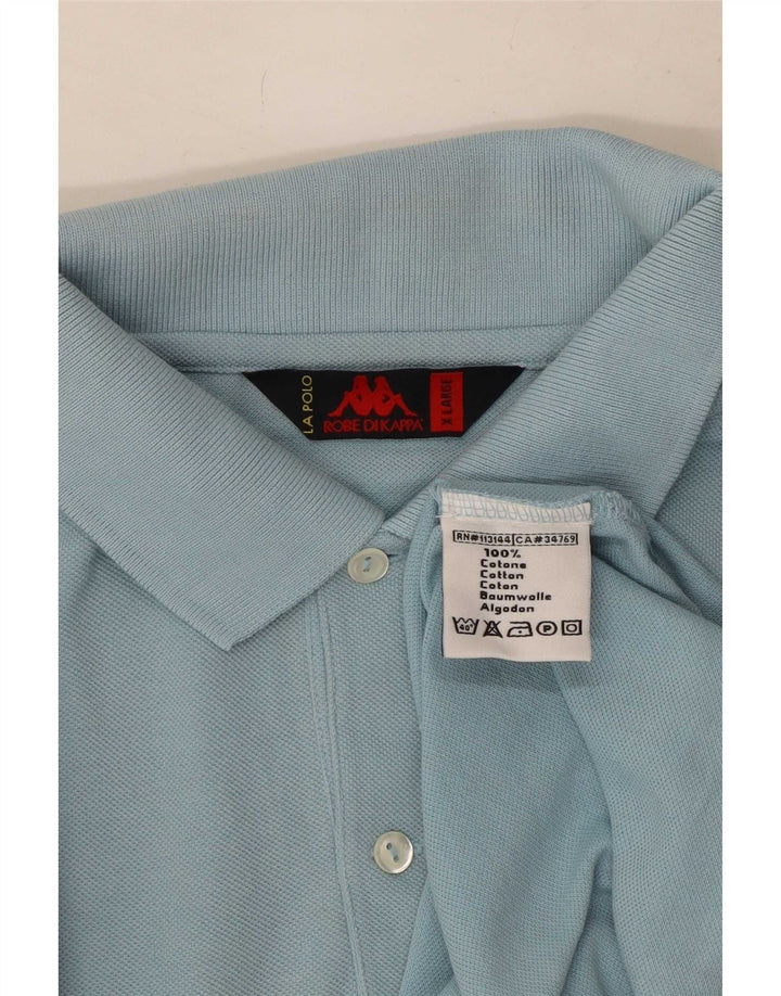 Kappa Mens Polo Shirt XL Blue Cotton