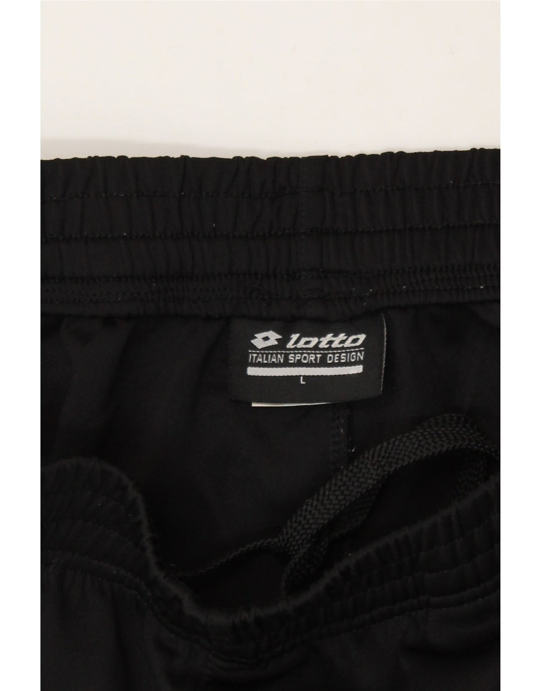 LOTTO Mens Tracksuit Trousers Large  Black Polyester Vintage Lotto and Second-Hand Lotto from Messina Hembry 