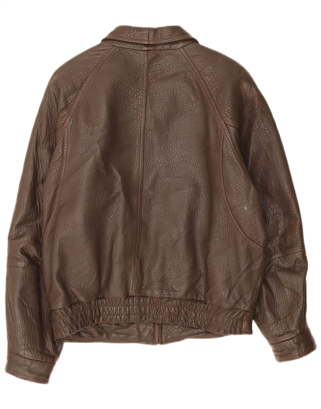 Vintage Mens Leather Jacket IT 48 Medium Brown