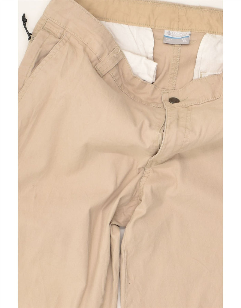 COLUMBIA Mens Straight Casual Trousers W34 L30 Beige Cotton | Vintage Columbia | Thrift | Second-Hand Columbia | Used Clothing | Messina Hembry 