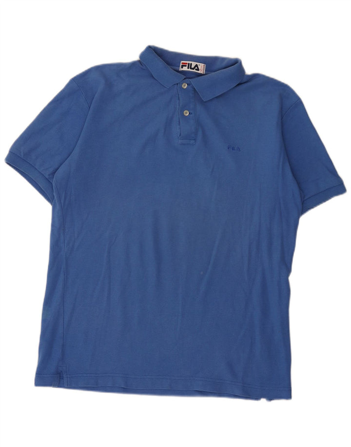 Fila Mens Polo Shirt IT 50 Medium Blue