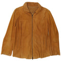 Vintage Womens Suede Overshirt Shirt IT 44 Medium Beige Leather