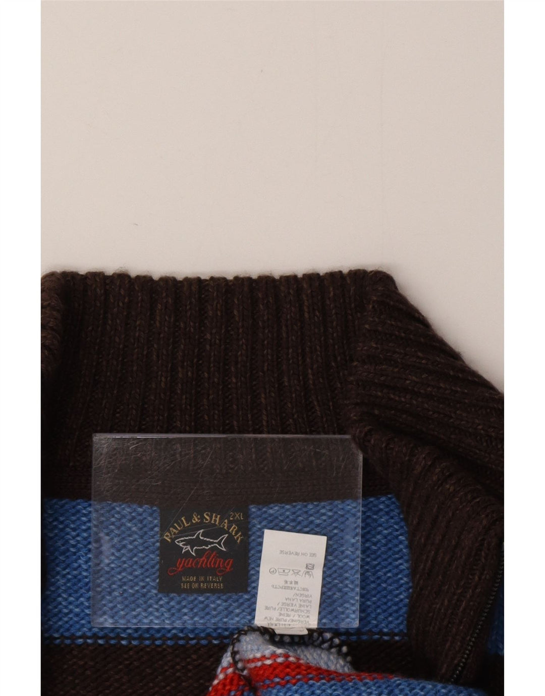 PAUL & SHARK Mens Yachting Zip Neck Jumper Sweater 2XL Multicoloured