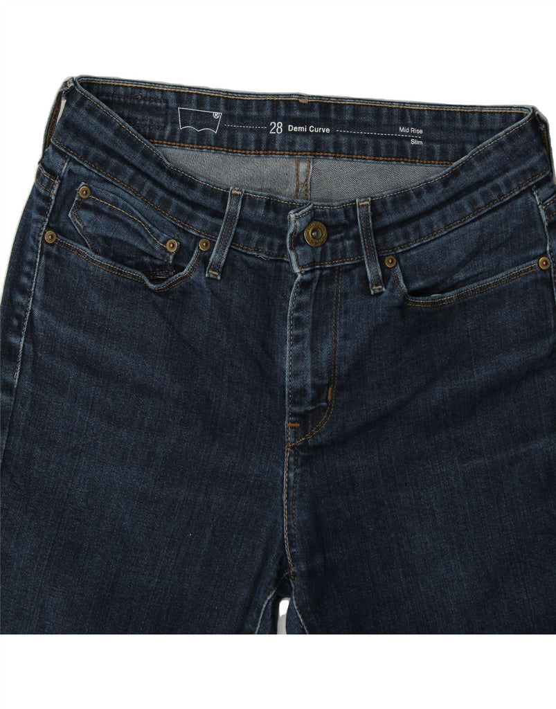 LEVI'S Womens Demi Curve Mid Rise Slim Jeans W28 L27 Blue Cotton Vintage Levi's and Second-Hand Levi's from Messina Hembry 