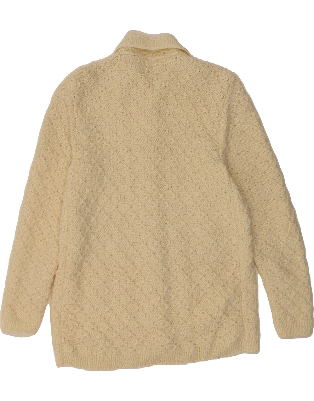 VINTAGE Womens Cardigan Sweater UK 10 Small Off White Vintage Vintage and Second-Hand Vintage from Messina Hembry 